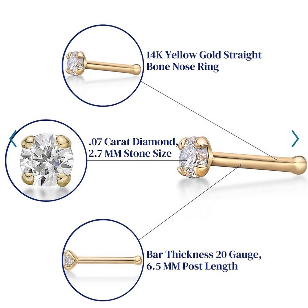 Diamond nose stud